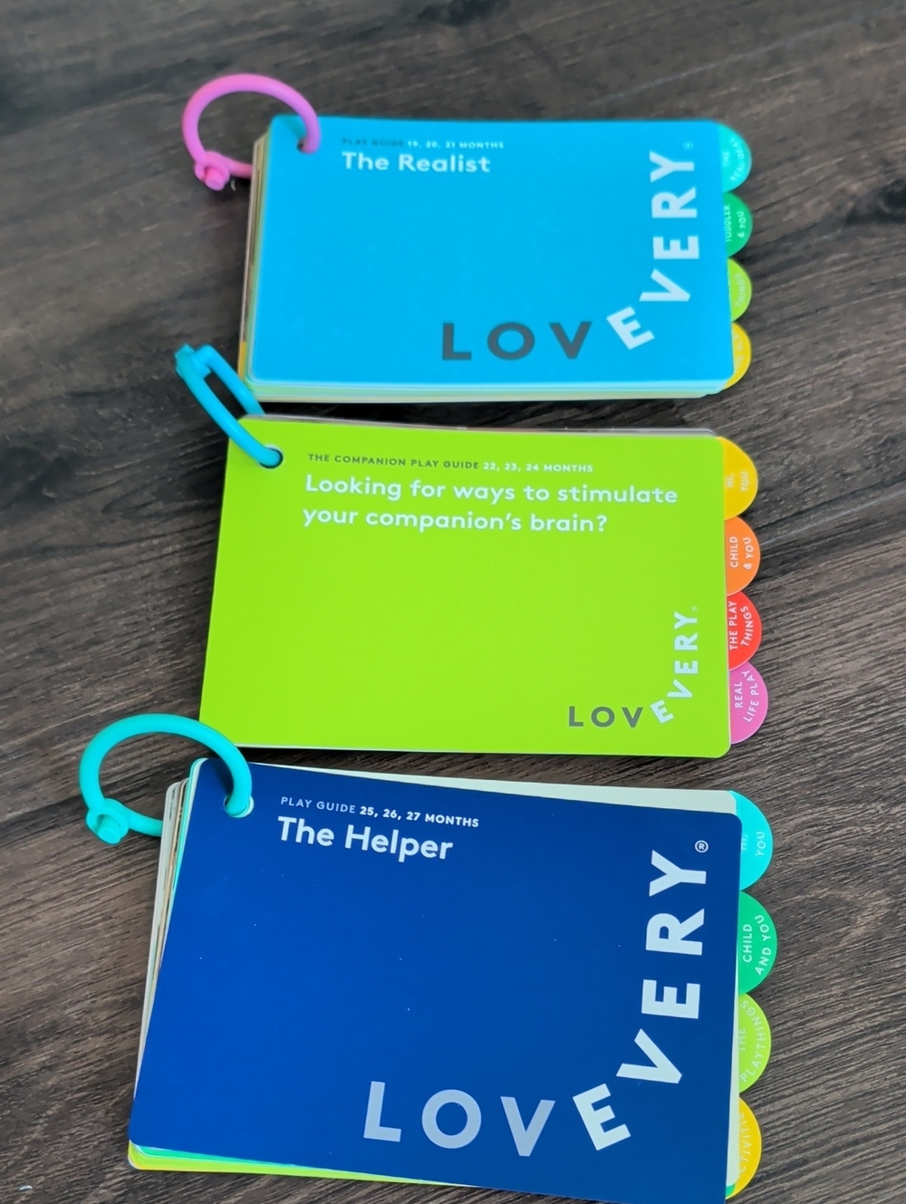 LOVEVERY Baby Book Play Guide with ring for 19 - 27 months